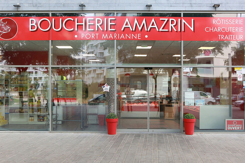 Boucherie Amazrin Montpellier vous reçoit à Port Marianne avec ses viandes halal sélectionnées, ses plats cuisinés et à emporter (® SAAM-Fabrice Chort)