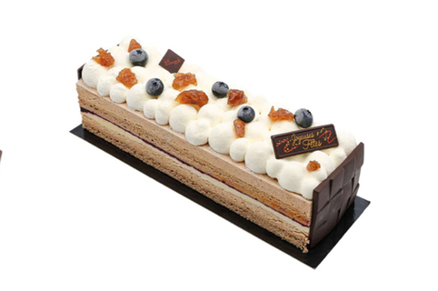 Boulangerie Ponrouch Lattes : boulangerie-pâtisserie au Mas Saint Pierre qui propose aussi de la restauration rapide.Ici Bûche de Noël artisanale 