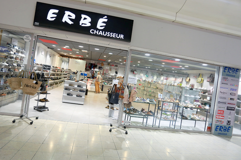 Erbé Pérols Chaussures vend des chaussures de marques dans la galerie marchande d’Auchan (® SAAM-fabrice Chort)