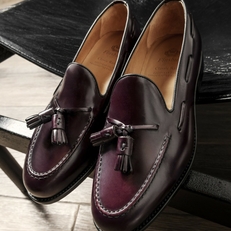 Mocassin Olden Bordeaux Cuir Lisse -  Finsbury Montpellier
