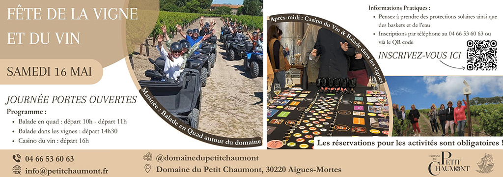 Domaine du Petit Chaumont : une journée portes ouvertes Samedi 16 mai 2026