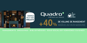 Chez Quadro Montpellier, + 40 % de volume de rangement grâce au sur-mesure !
