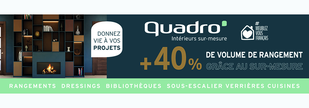Chez Quadro Montpellier, + 40 % de volume de rangement grâce au sur-mesure !