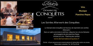 Le Domaine des Conquêtes Aniane rouvre ses soirées Afterwork à partir du 11 juin. Le Domaine des Conquêtes Aniane rouvre ses soirées Afterwork à partir du 11 juin.