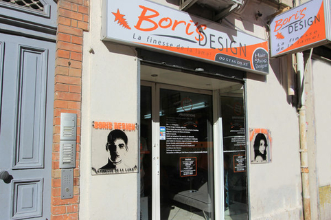Vitrine de Bori's Design, salon de coiffure mixte proche de la Gare au centre-ville de Montpellier (credits photos: EDV - Fabrice Chort)