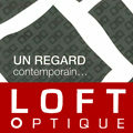 Logo de l'opticien Loft Optique sur la place des Beaux Arts de Montpellier