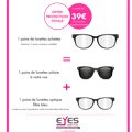 Eyes Optic Castelnau Opticien discounter annonce l'Offre Protection Totale qui vous permet d'acheter à prix discount deux paires de lunettes complémentaires: solaire et à filtre bleu.(® eyes optic) Eyes Optic Castelnau Opticien discounter annonce l'Offre Protection Totale qui vous permet d'acheter à prix discount deux paires de lunettes complémentaires: solaire et à filtre bleu.(® eyes optic)