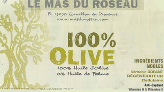 La gamme Le Mas du Roseau de cosmétiques écologiques à base d'huile d'olive en vente à l'Huilerie Confiserie Coopérative de Clermont l'Hérault.