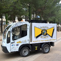 Sourire de Nestor Montpellier livre les repas en véhicule électrique. Sourire de Nestor Montpellier livre les repas en véhicule électrique.