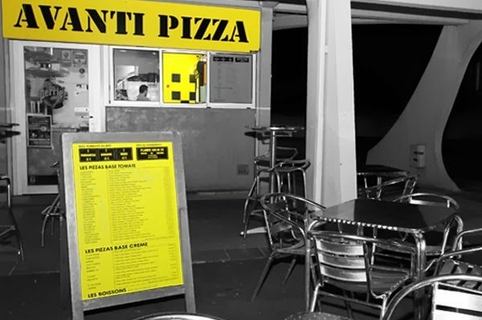 Devanture de la pizzeria Avanti Pizza au centre commercial d'Aragon dans la ville de Lattes (credits photos: EDV-Fabrice Chort)