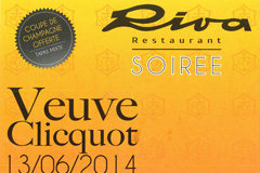 Le restaurant Le Riva présente une soirée Veuve Clicquot le 13 juin à Palavas.